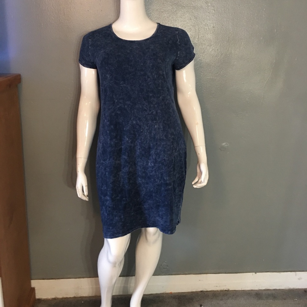 Blue jersey dress
